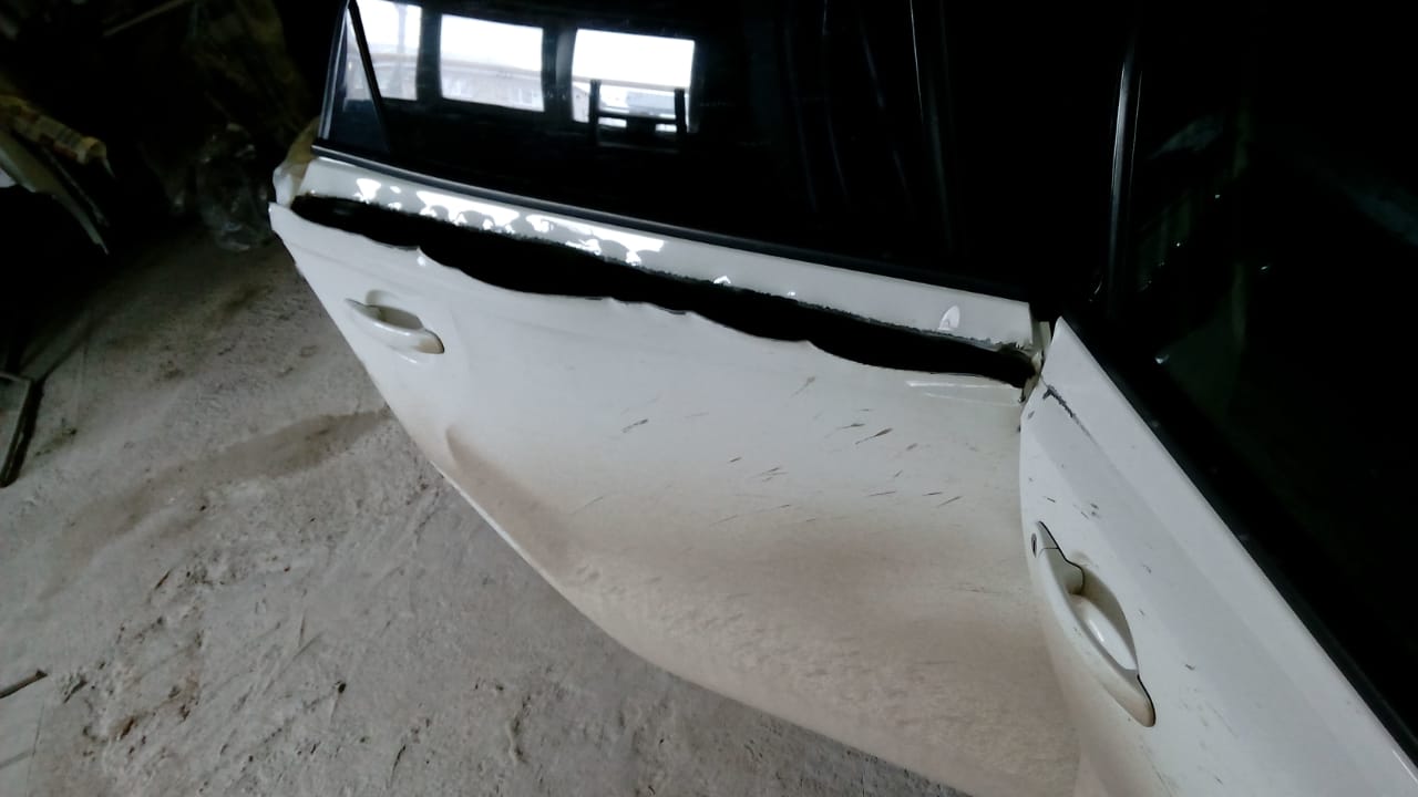 Ремонт сильно поцарапанной двери в ателье кузовного ремонта Уфа
